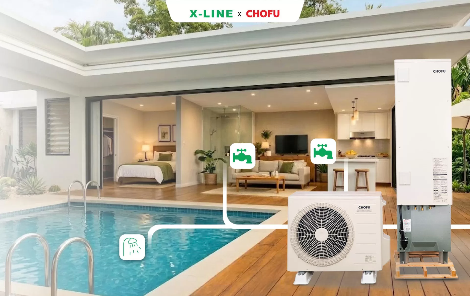M&aacute;y heat pump gia đ&igrave;nh cung cấp nước n&oacute;ng cho đa dạng nhu cầu