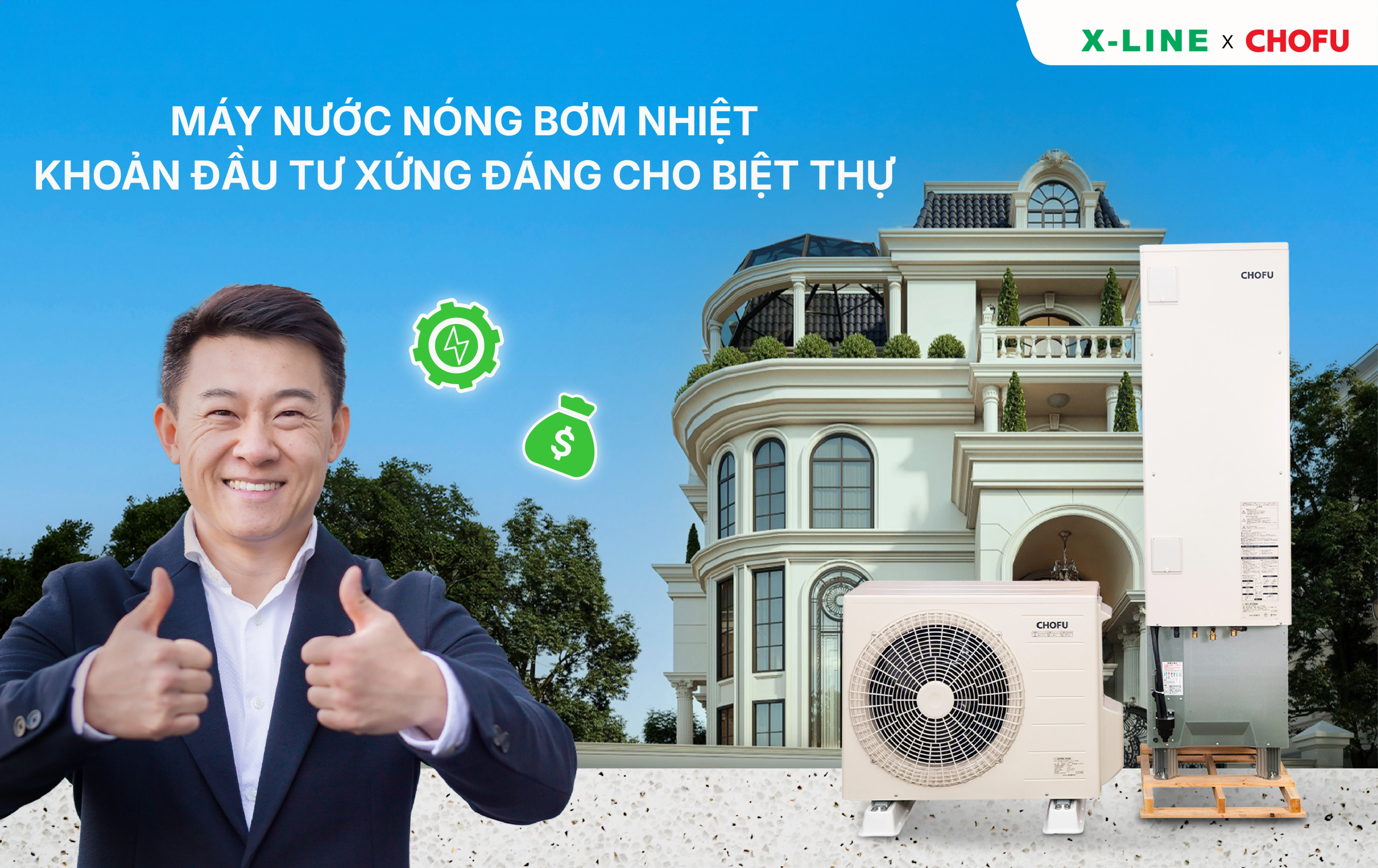 Máy nước nóng bơm nhiệt: Khoản đầu tư xứng đáng cho biệt thự