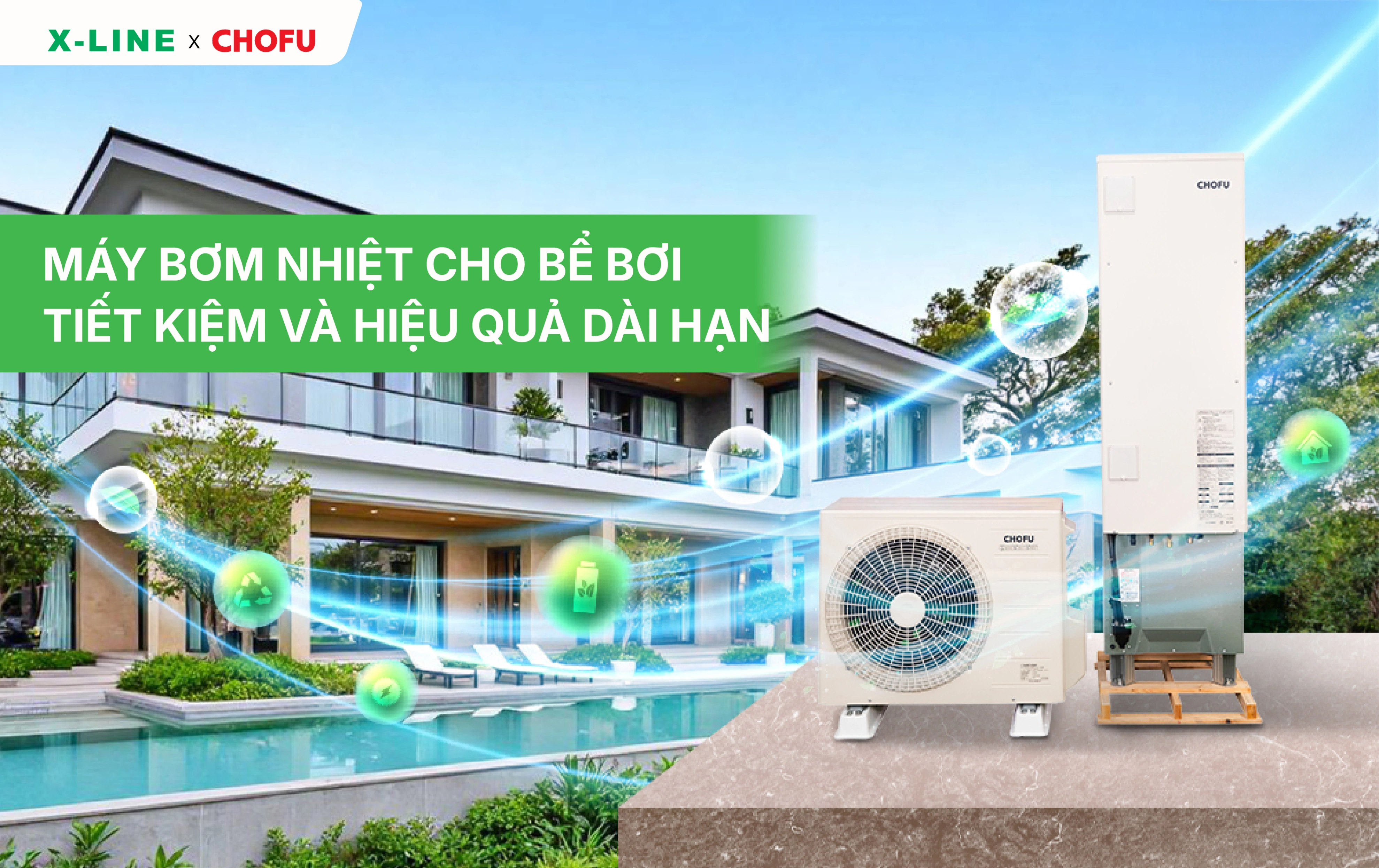 Máy bơm nhiệt cho bể bơi tiết kiệm và hiệu quả dài hạn